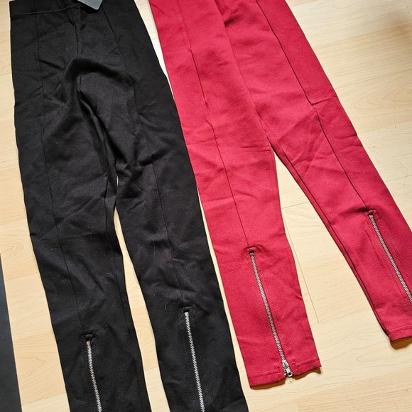 NWT 2 Pairs - Blackmilk Zip Pants XXS - Picture 2 of 3